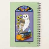 Art Nouveau Barn Owl Pumpkins Bücher Planer (Rückseite)