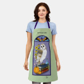Art Nouveau Barn Owl Pumpkins Bücher Schürze (Getragen)