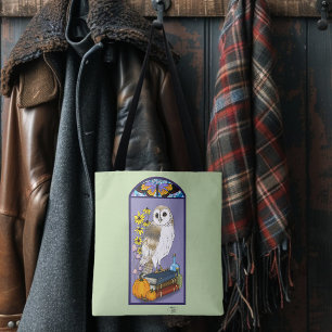 Art Nouveau Barn Owl Pumpkins Bücher Tasche