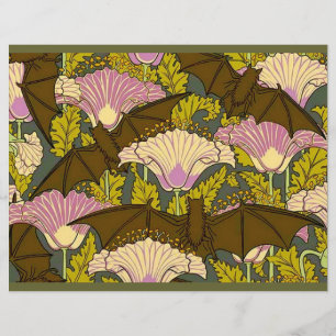 Art Nouveau Bats und Blume - Artikel