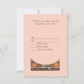 Art Nouveau Beautiful Bride Wedding RSVP Card (Rückseite)