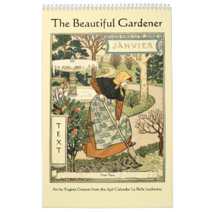 Art Nouveau Beautiful Gardena by Grasset Calendar Kalender