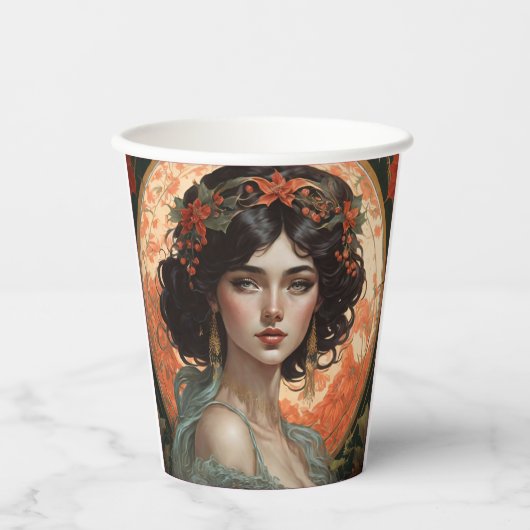 Art Nouveau Beauty No. 1 Pappbecher (Vorderseite)