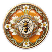 Art Nouveau Bee Keramikknauf (Vorderseite)