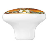 Art Nouveau Bee Keramikknauf (Seitenansicht)