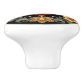 Art Nouveau Bee on Black Keramikknauf (Seitenansicht)