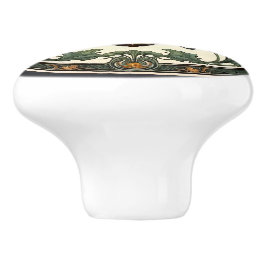 Art Nouveau Bee-utiful Keramikknauf (Seitenansicht)