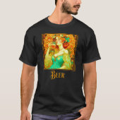 Art Nouveau Beer Lady T-Shirt (Vorderseite)