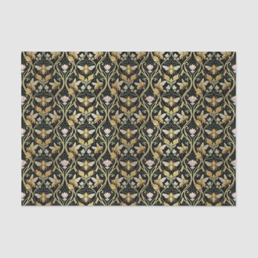 Art Nouveau Bees  Seidenpapier (Vorderseite)