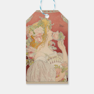 Art Nouveau Belle Époque Dame Rosen Livemont Geschenkanhänger