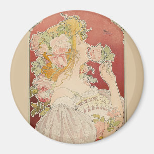 Art Nouveau Belle Époque Dame Rosen Livemont Magnet