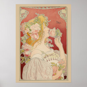 Art Nouveau Belle Époque Dame Rosen Livemont Poster