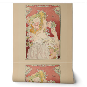 Art Nouveau Belle Époque Dame Rosen Livemont Tapete