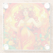 Art Nouveau Beltane Celtic Spring Glasuntersetzer (Rückseite)