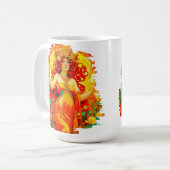 Art Nouveau Beltane Celtic Spring Kaffeetasse (Vorderseite Links)