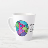 Art Nouveau Berkano Rune Latte Tasse - Mutter Erde (Linke Ecke)