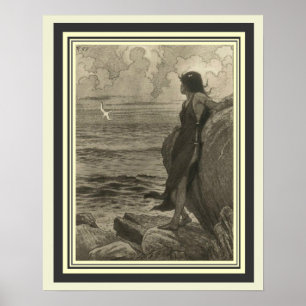 Art Nouveau "Beyond the Horizon" von Fidus 16 x 20 Poster
