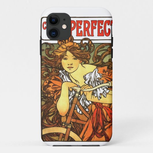 Art Nouveau Bicycle Mucha Art Collection Case-Mate iPhone Hülle (Rückseite)
