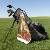 Art Nouveau Bicycle Mucha Art Collection Golfhandtuch (Gras)