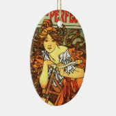 Art Nouveau Bicycle Mucha Art Collection Keramik Ornament (Rechts)