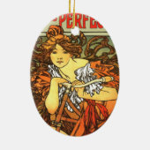 Art Nouveau Bicycle Mucha Art Collection Keramik Ornament (Hinten)