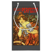 Art Nouveau Bicycle Mucha Art Collection Kleine Geschenktüte (Rückseite)