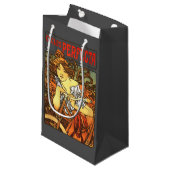 Art Nouveau Bicycle Mucha Art Collection Kleine Geschenktüte (Vorderseite Schrägansicht)