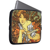 Art Nouveau Bicycle Mucha Art Collection Laptopschutzhülle (Vorne Rechts)