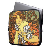 Art Nouveau Bicycle Mucha Art Collection Laptopschutzhülle (Vorderseite Links)