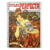 Art Nouveau Bicycle Mucha Art Collection Notizblock (Vorderseite)