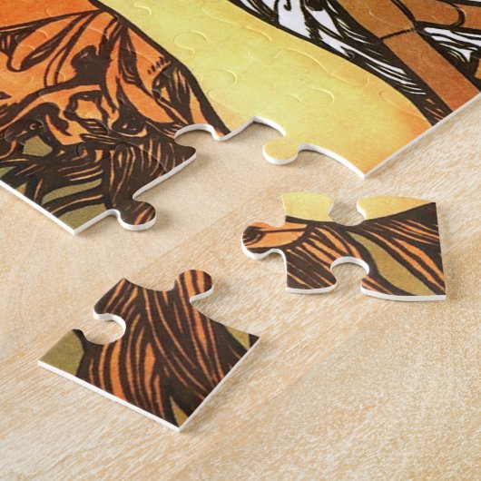 Art Nouveau Bicycle Mucha Art Collection Puzzle (Seite)