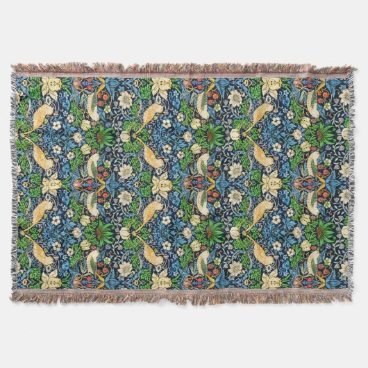 Art Nouveau Bird and Blume TapestPattern Decke (Vorderseite)