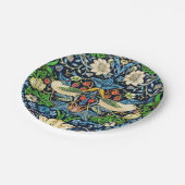 Art Nouveau Bird and Blume TapestPattern Pappteller (Schrägansicht)