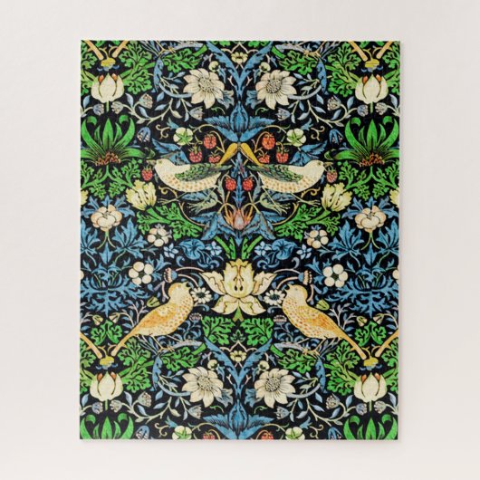 Art Nouveau Bird and Blume TapestPattern Puzzle (Vertikal)