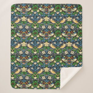 Art Nouveau Bird and Blume TapestPattern Sherpadecke