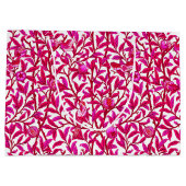 Art Nouveau Bird and Pomegranate, Fuchsia Pink Große Geschenktüte (Rückseite)