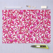 Art Nouveau Bird and Pomegranate, Fuchsia Pink Seidenpapier (Handwerk)