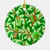 Art Nouveau Bird and Pomegranate, Limes Green Keramik Ornament (Hinten)