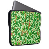 Art Nouveau Bird and Pomegranate, Limes Green Laptopschutzhülle (Vorne Rechts)