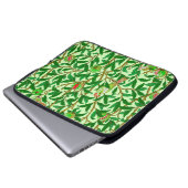 Art Nouveau Bird and Pomegranate, Limes Green Laptopschutzhülle (Vorne Knopf)