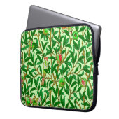 Art Nouveau Bird and Pomegranate, Limes Green Laptopschutzhülle (Vorderseite Links)