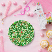 Art Nouveau Bird and Pomegranate, Limes Green Pappteller (Party)