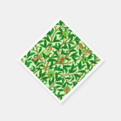 Art Nouveau Bird and Pomegranate, Limes Green Serviette (Ecke)