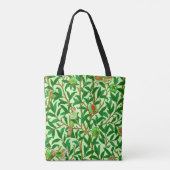 Art Nouveau Bird and Pomegranate, Limes Green Tasche (Rückseite)