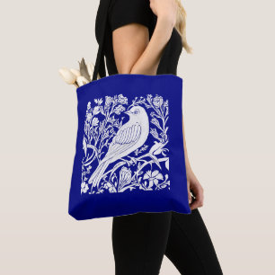 Art Nouveau Bird auf einer Zweigniederlassung mit  Tasche