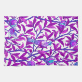 Art Nouveau Bird & Pomegranate, Amethyst Lila Geschirrtuch (Horizontal)