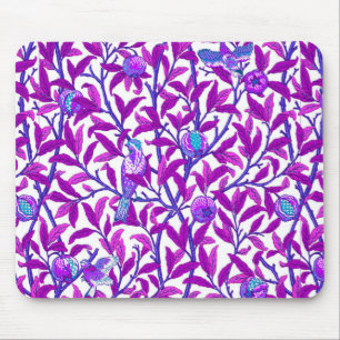 Art Nouveau Bird & Pomegranate, Amethyst Lila Mousepad