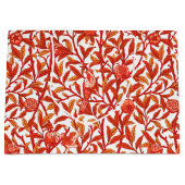 Art Nouveau Bird & Pomegranate, Mandarin Orange Große Geschenktüte (Vorderseite)