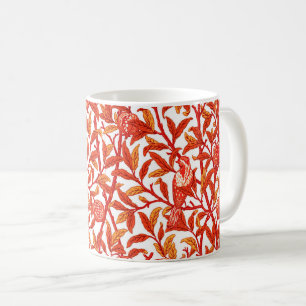 Art Nouveau Bird & Pomegranate, Mandarin Orange Kaffeetasse