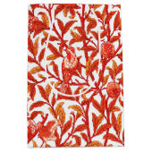 Art Nouveau Bird & Pomegranate, Mandarin Orange Mittlere Geschenktüte (Vorderseite)